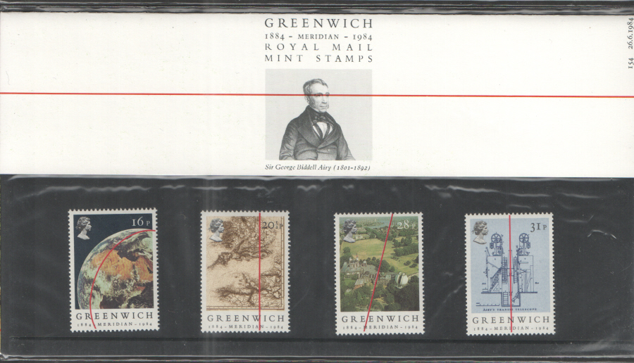 (image for) 1984 Greenwich Meridian Royal Mail Presentation Pack 154